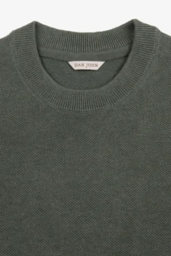 Green woven knit t-shirt