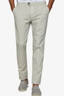 Ivory stretch cavalry chino trousers
