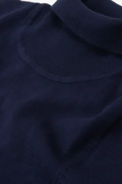 KIDS Blue basic knit turtleneck