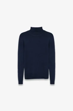 KIDS Blue basic knit turtleneck