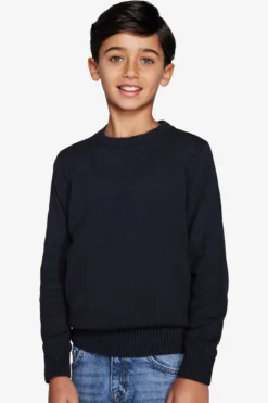KIDS Blue crewneck shaved knit sweater