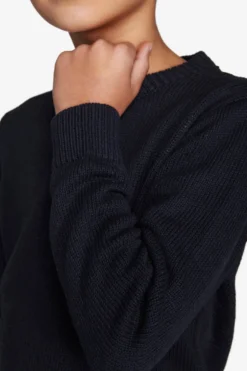 KIDS Blue crewneck shaved knit sweater