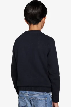 KIDS Blue crewneck shaved knit sweater