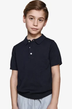 KIDS Blue knit polo