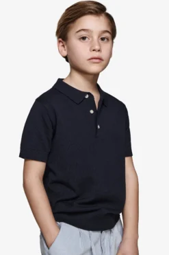 KIDS Blue knit polo