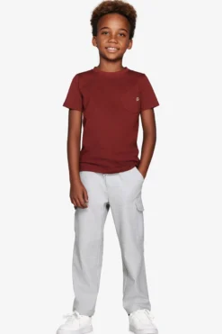 KIDS Burgundy basic t-shirt with pocket