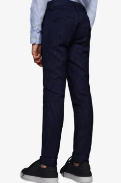 KIDS Dark blue denim-effect trousers