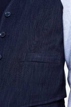 KIDS Dark blue denim effect waistcoat