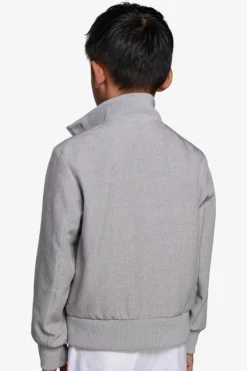 KIDS Gray stretch fabric bomber jacket