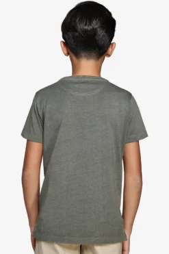 KIDS Green basic t-shirt with print