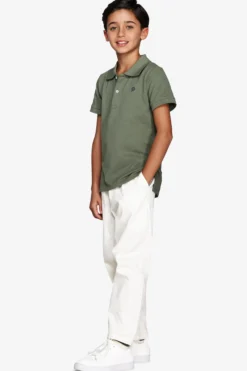 KIDS Green embroidered polo