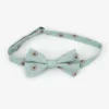 KIDS Green pattern bow tie