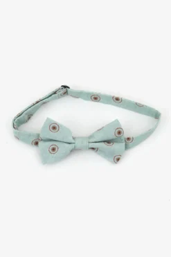 KIDS Green pattern bow tie