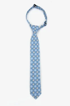 KIDS Light blue floral tie