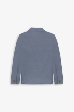 KIDS Light blue linen blend overshirt