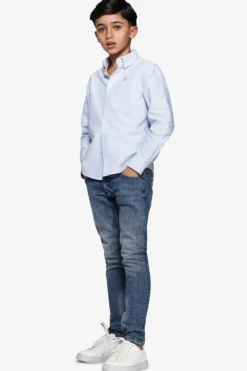 KIDS Light blue striped Oxford shirt