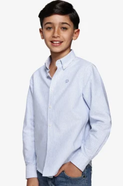 KIDS Light blue striped Oxford shirt