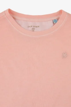 KIDS Pink basic t-shirt with embroidery