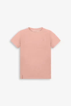 KIDS Pink basic t-shirt with embroidery