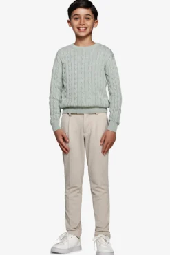 KIDS Sage braided crewneck sweater