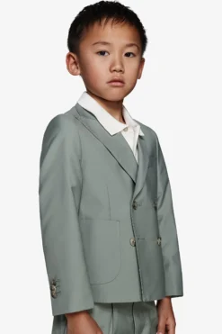 KIDS Sage double-breasted twill blazer
