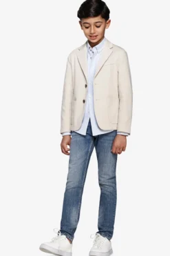 KIDS Sand textured stretch blazer