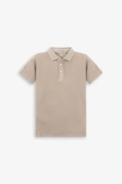 KIDS Taupe piqué polo shirt