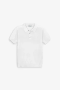 KIDS White knit polo