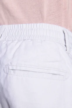 KIDS White linen blend drawstring pants