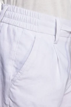 KIDS White linen blend drawstring pants