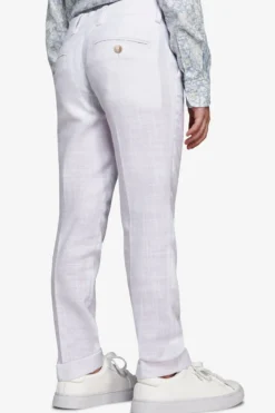 KIDS White linen blend trousers
