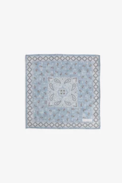 Light blue cashmere pattern pocket square
