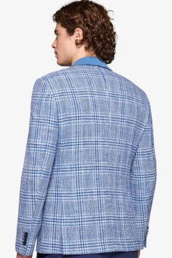 Light blue check blazer