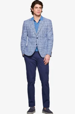 Light blue check blazer