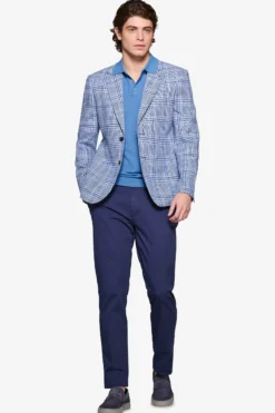 Light blue check blazer