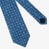 Light blue geometric pattern tie