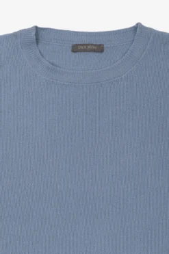 Light blue honeycomb knit t-shirt
