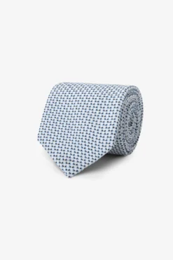 Light blue micro pattern tie