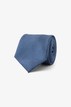 Light blue micro pattern tie