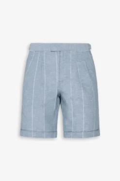 Light blue pinstripe Bermuda shorts