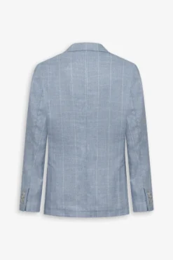 Light blue pinstripe suit blazer