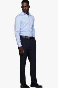 Light blue slim Oxford shirt