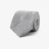 Light gray flannel effect tie