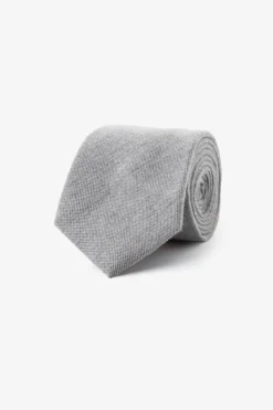 Light gray flannel effect tie