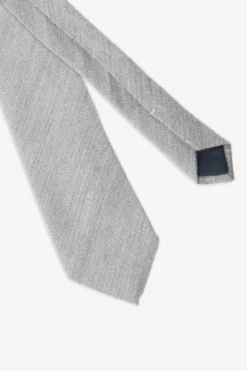 Light gray flannel effect tie