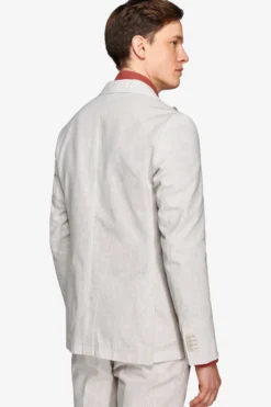 Light gray linen blend blazer