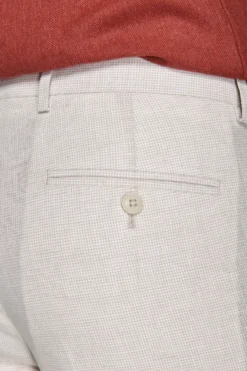 Light gray linen blend trousers