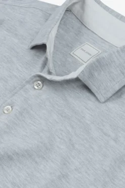 Light gray piquet polo shirt