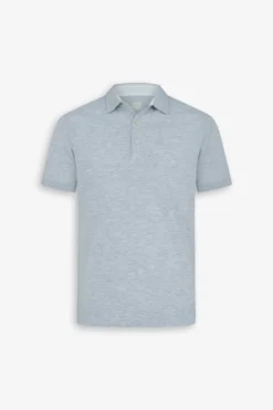 Light gray piquet polo shirt