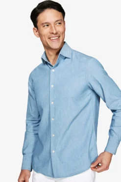 Light wash denim shirt